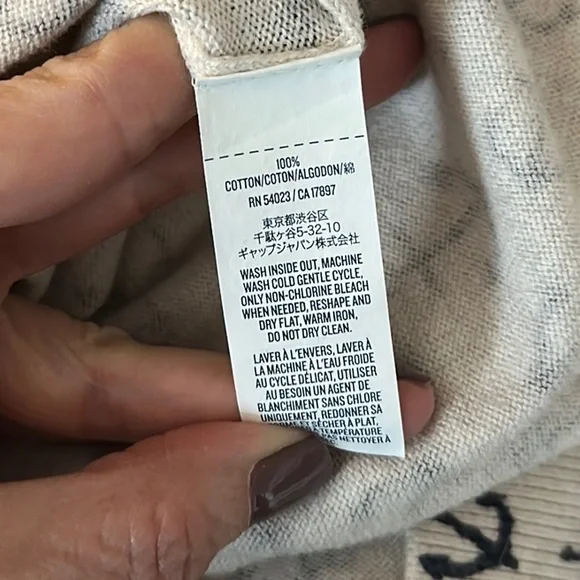 ⚓️ ANCHORS AWAY Adorable coastal sweater with blue anchors on cream background M - Picture 8 of 10